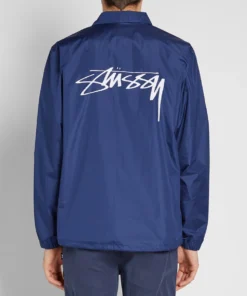 stüssy cruize logo coach jacket blue (2)