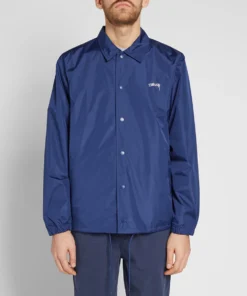stüssy cruize logo coach jacket blue (3)