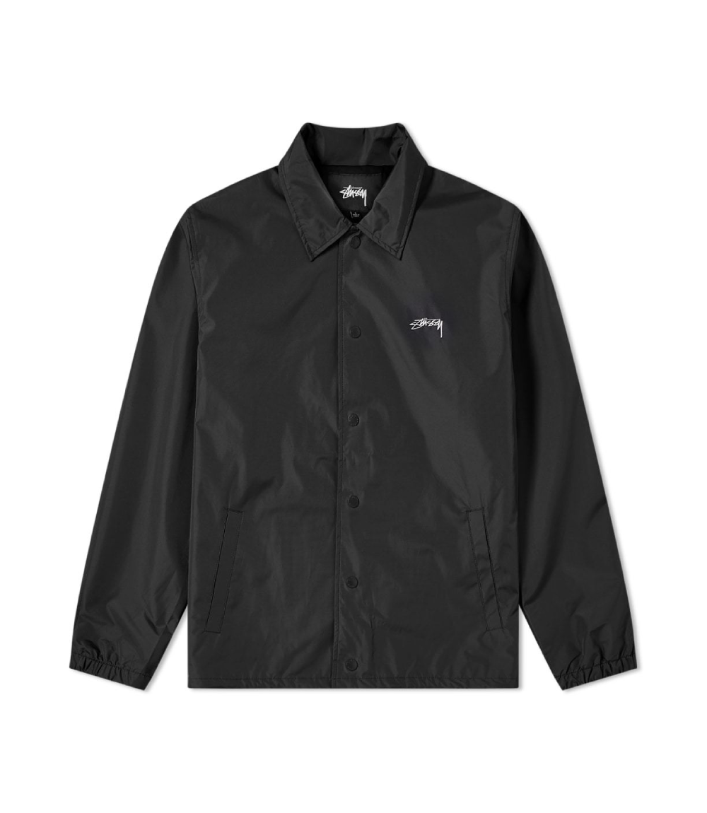 stussy cruize logo coach jacket classic black