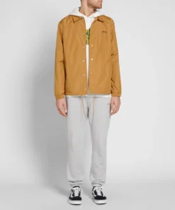stussy cruize logo coach jacket light mustad (3)