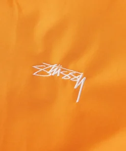 stussy cruize logo coach jacket light orange (1)