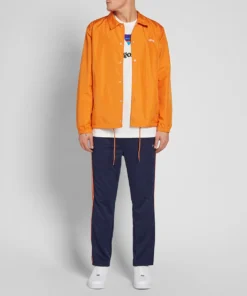 stussy cruize logo coach jacket light orange (3)