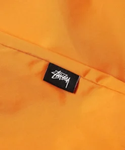 stussy cruize logo coach jacket light orange (7)