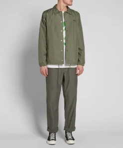 stussy cruize logo coach jacket military olive (3)