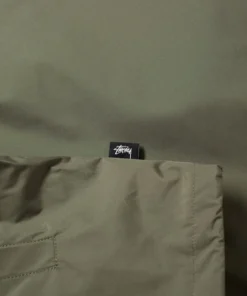 stussy cruize logo coach jacket military olive (8)