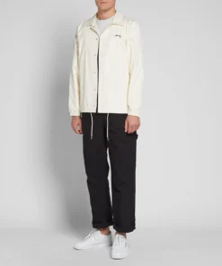stüssy cruize logo coach jacket white (2)
