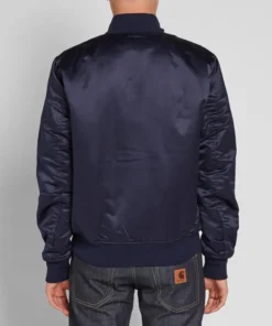stussy emory navy bomber jacket streetwear classic (8)
