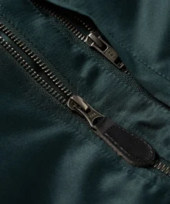 stussy emory satin bomber in forest green (5)
