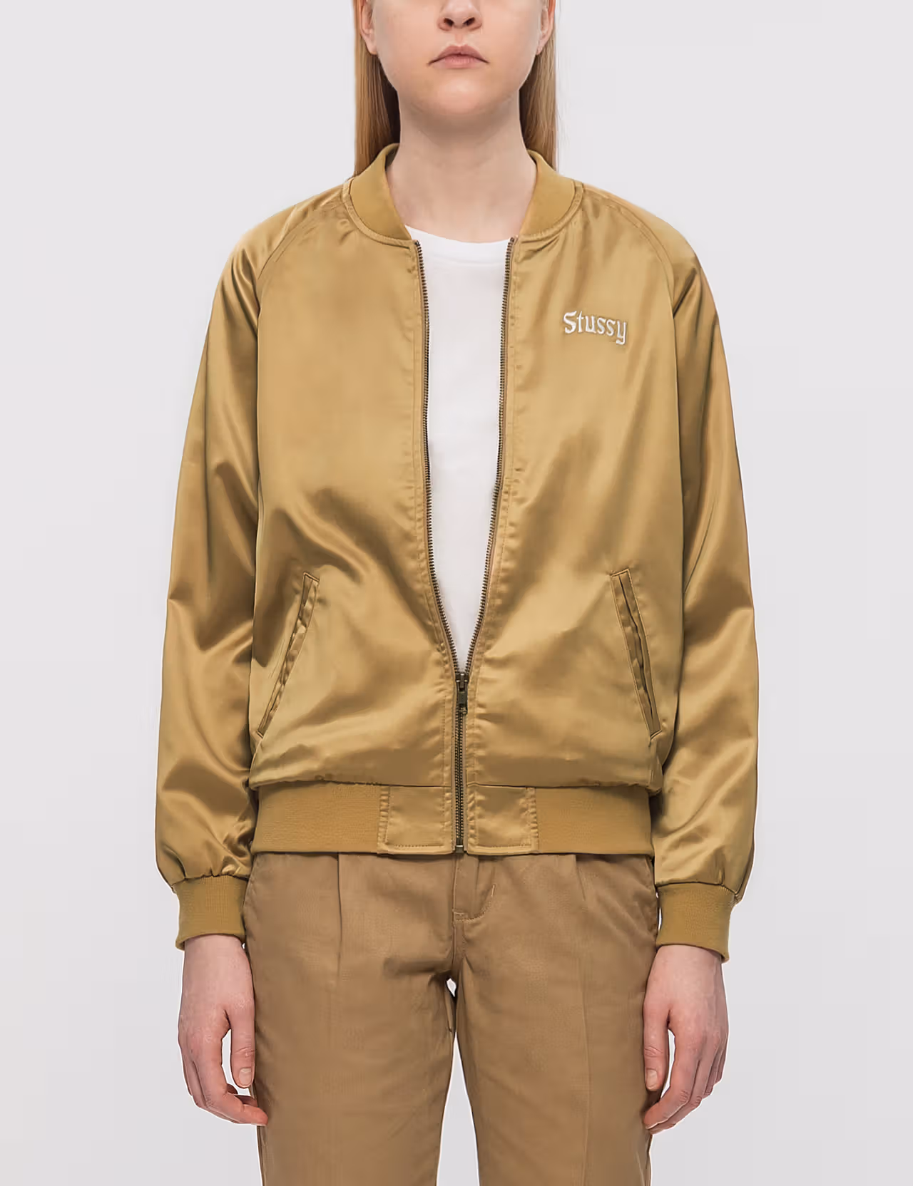 stussy golden california satin jacket (3)