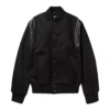 stussy leather wool varsity bomber jacket
