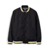 stussy logo stadium ss black jacket