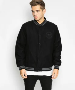 stussy stock varsity jacket black (1)