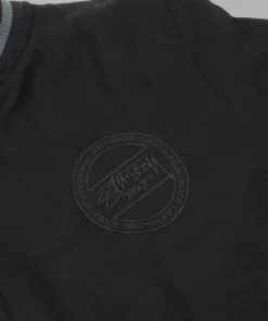 stussy stock varsity jacket black (2)