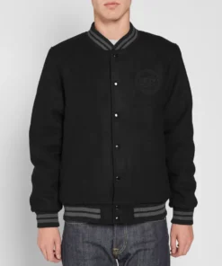 stussy stock varsity jacket black (5)