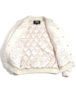stussy stock varsity jacket off white (2)