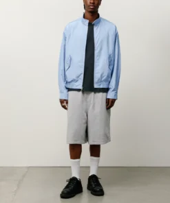 stussy surf team relaxed nylon harrington light sky jacket men front view