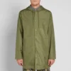stussy tony long hooded coach jacket army green (5)