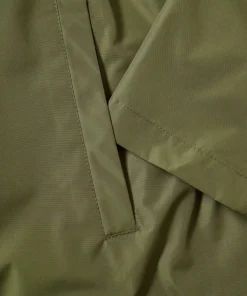 stussy tony long hooded coach jacket army green (6)