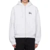stussy white basic logo hoodie (1)