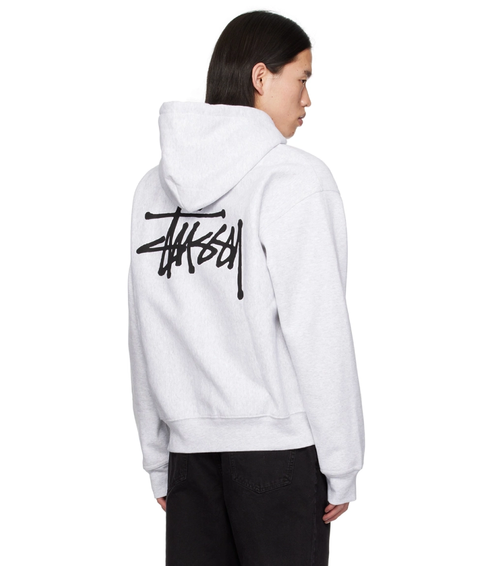 stussy white basic logo hoodie (4)