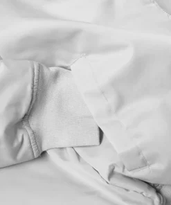 stussy white satin flight bomber jacket close up (1)