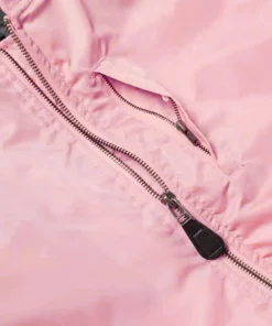 tussy pink flight satin bomber jacket close up (1)