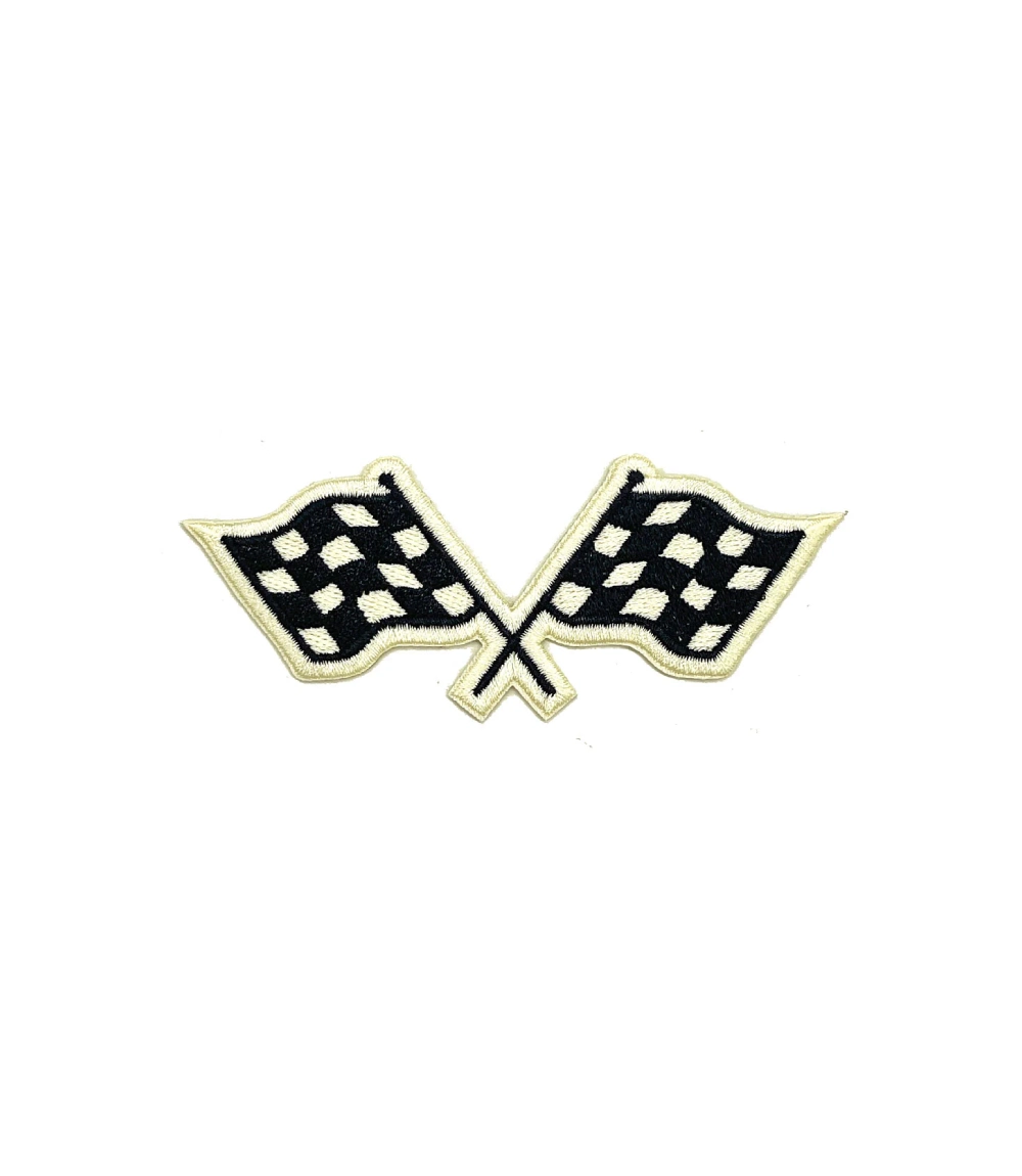 Dual Drift Checkered Racing Flags Patch (2)